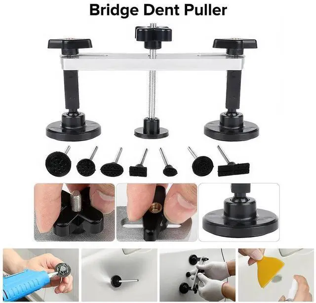 Alt view image 11 of 14 - PDR 75pcs Car Body Paintless Pops a Dent Repair Tool Auto Hail Dent Removal Kits