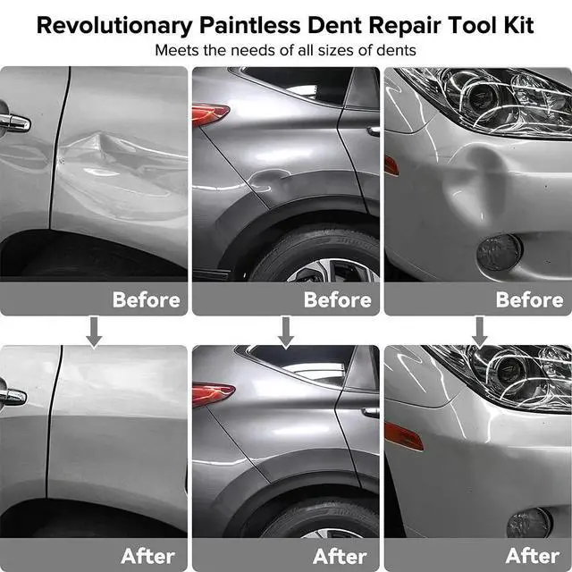 Alt view image 12 of 14 - PDR 75pcs Car Body Paintless Pops a Dent Repair Tool Auto Hail Dent Removal Kits