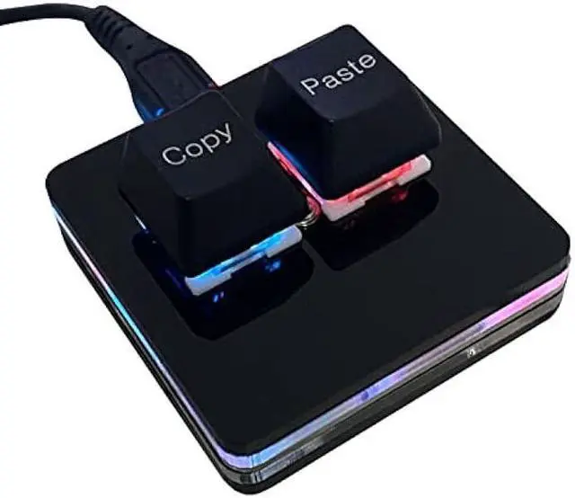 Alt view image 7 of 12 - BTXETUEL Copy and Paste 2-Key Keyboard SAYO OSU Keypad Hotswap One Handed Mechanical Gaming Keyboard Cherry Switch RGB Backlit Mini USB Keypad for macros or Rhythm Games