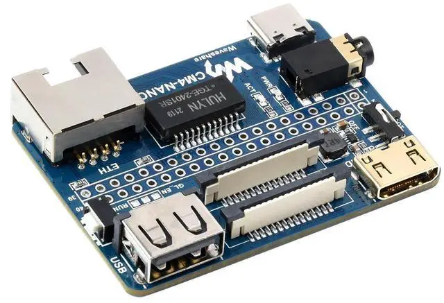 Alt view image 7 of 10 - 5V Mini USB Ethernet GPIO IO Carrier Board Expansion Board for RasPi Raspberry Pi Compute Module 4 CM4 Lite 2GB 4GB 8GB