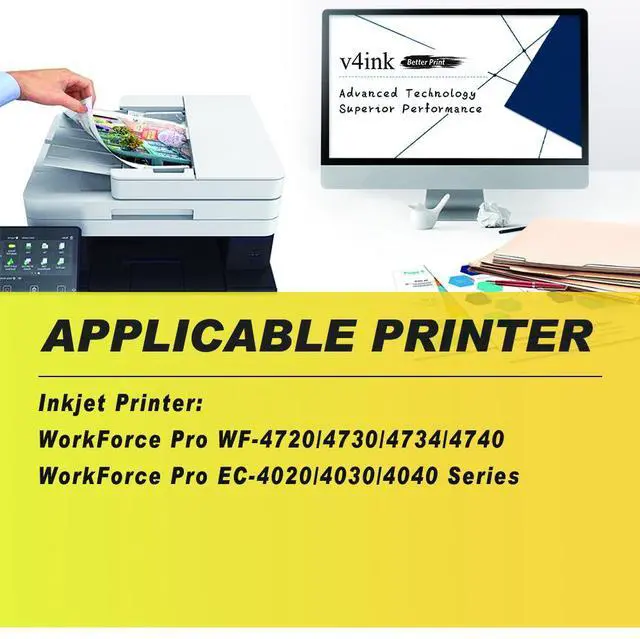 Alt view image 12 of 14 - 5PK 802 T802XL Ink Cartridges For Epson WorkForce Pro WF-4720 WF-4730 WF-4734 WF-4740 EC-4020 EC-4030 EC-4040 2KCMY