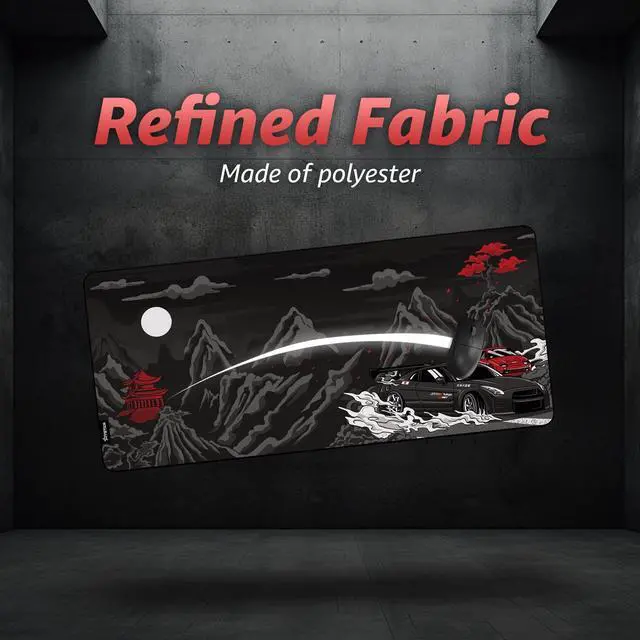 Alt view image 8 of 10 - Hystar(r) Extended Gaming Mouse Pad | XXXL 45" x 20" | 5mm Thick, Waterproof Surface, Smooth Polyester Fabric, and Natural Rubber Base | Drift