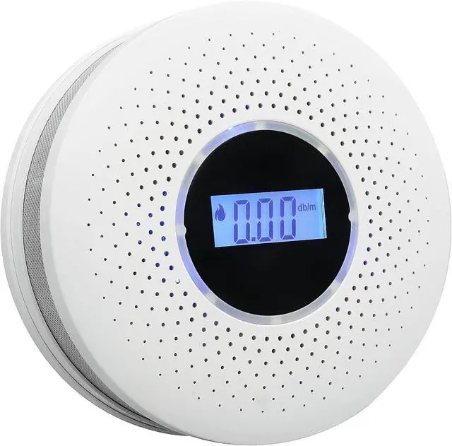 Alt view image 8 of 14 - Smoke and Carbon Monoxide Detector 2-in-1 CO Smoke Alarm Detector with LCD Display and Sound Light Alarm for Home Garage Office RV