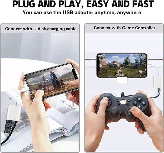 Alt view image 13 of 14 - Lightning to USB 3.0 OTG Adapter for iPhone iPad USB Camera Adapter with Fast Charging Port
