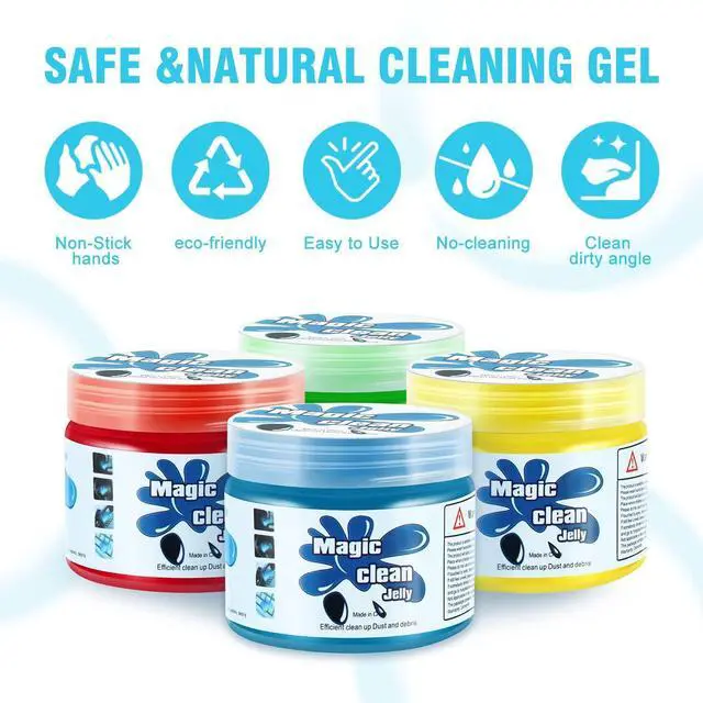 Alt view image 7 of 10 - 4 Pack Car Cleaning Gels Auto Detailing Tools Cleaning Putty Car Interior Cleaner, Car Jelly Cleaner, Keyboard Cleaner, Car Cleaning Supplies,TOOLS-00150