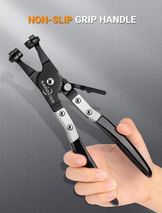 Alt view image 6 of 7 - SARDVISA Hose Clamp Pliers, Heavy Duty Hose Clamp Tool with Locking Gear Black Non-Slip Handle, Professional Automotive Repair Tool for the Removal & Installation of Ring-Type and Spring Band Clamps