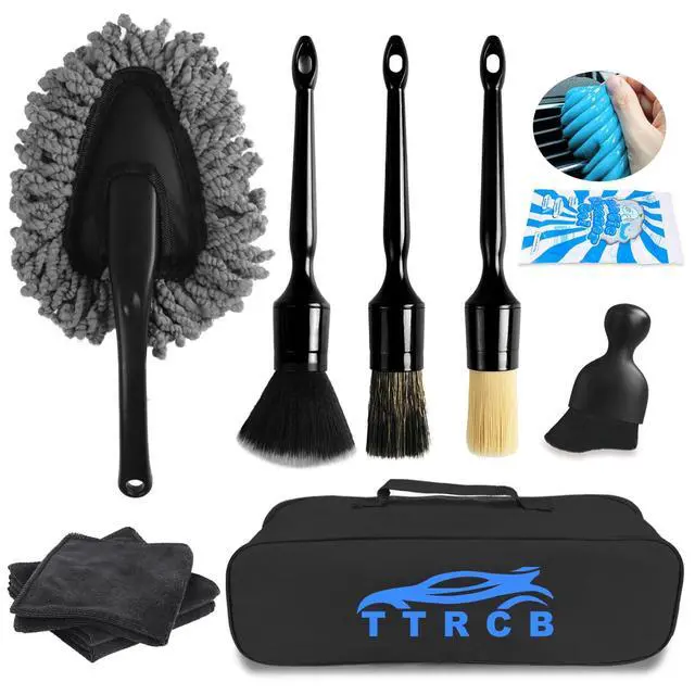 Alt view image 8 of 14 - 10PCS Car Detailing Cleaning Kit Interior Cleaner, Car Detailing Brushes, Car Duster, Car Cleaning Gel, Microfiber Cleaning Cloth, Car Accessories Essentials Supplies Tools for Auto,Truck, Interior