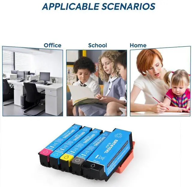 Alt view image 10 of 14 - 410XL Ink Cartridge Replacement for Epson 410XL 410 XL T410XL Ink Cartridge for Epson Expression XP-7100 XP-830 XP-640 XP-530 XP-630 XP-635 Printer 5 Pack