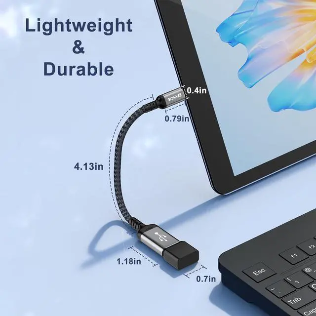 Alt view image 8 of 12 - 2-Pack USB 3.0 to USB C Male Adapter Type-C Male to USB Female USB C Male to USB A Female Compatible with iPhone 15 Pro/Max MacBook Pro Air 2024 iPad Pro Google Pixel Samsung Galaxy