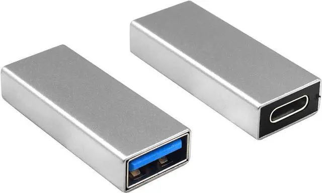 Alt view image 7 of 12 - USB C Female to USB A Female Adapter USB C Female to USB 3.0 Female Adapte Double-Side Transmission USB C to USB 3.0 Adapter Connector Compatible with iPhone MacBook Pro etc 2 Pack (Silver)