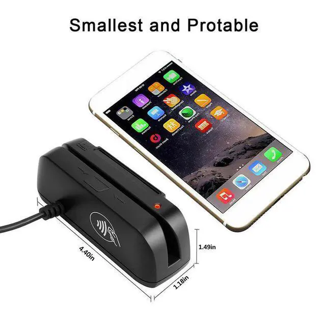 Alt view image 10 of 10 - 3 in 1 Combo Credit Card Reader SZTW150 Magnetic Card Reader + EMV Chip/RFID NFC Reader Writer For Read and Write CPU Chip Card