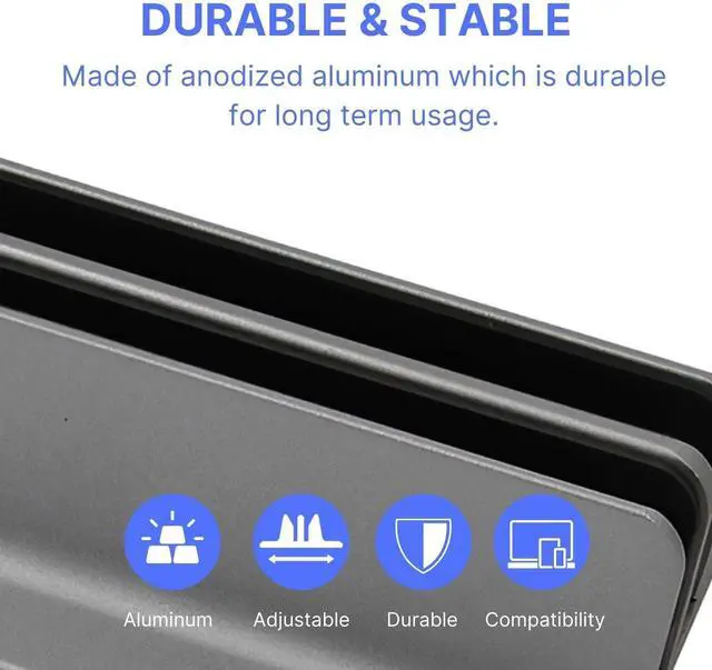 Alt view image 10 of 14 - Unitronworld Dual Laptop Holder Vertical Laptop Stand MacBook Stand Desk Adjustable Closed Double Laptop Stand Laptop Dock Laptop Vertical Stand MacBook Pro Stand Air Surface Stand Notebook
