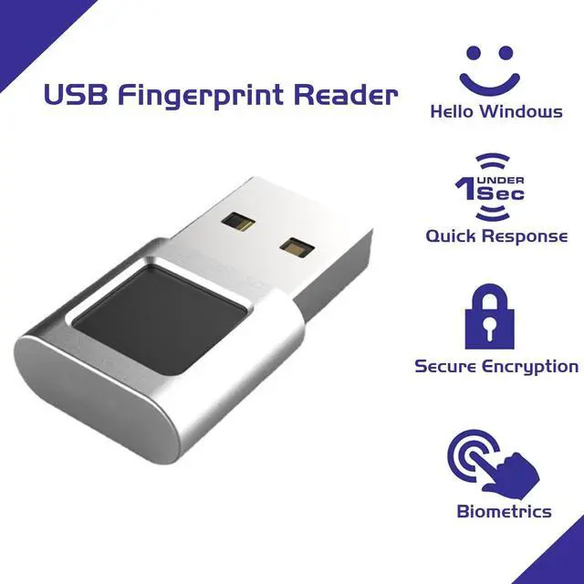 Alt view image 8 of 12 - USB Fingerprint Reader Mini Fingerprint Scanner PC Dongle Windows Hello Fingerprint Reader for PC Laptop 360 Degree Touch Speedy Matching Biometric Portable USB Fingerprint Logger for Windows 10/11