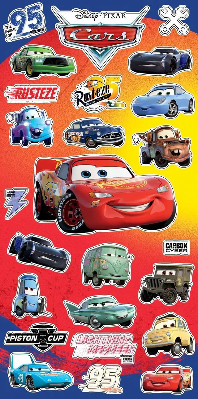 Alt view image 7 of 8 - Cars Toothbrush Set - Bundle with 6 Toothbrushes Featuring Lightning McQueen, Mater, Sally, More Plus Stickers | Cars Oral Hygiene Kit for Kids and Toddlers