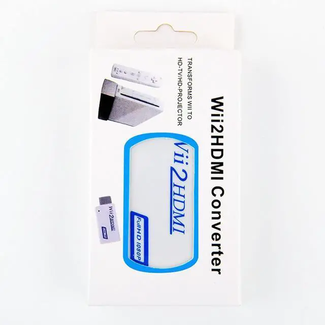 Alt view image 14 of 14 - Wii to HDMI Converter Wii to HDMI Audio Video Converter with 3.5mm Audio Cable Compatible with Wii Wii U HDTV Supports All Wii Display Modes