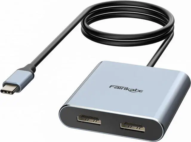 Alt view image 8 of 14 - USB C to Dual HDMI Adapter 4K 60Hz, Splitter 2 Monitors Extended Display, Type C Hub Multiple Docking Station for Laptop(DP Alt Mode Required) Compatible with Thunderbolt 3