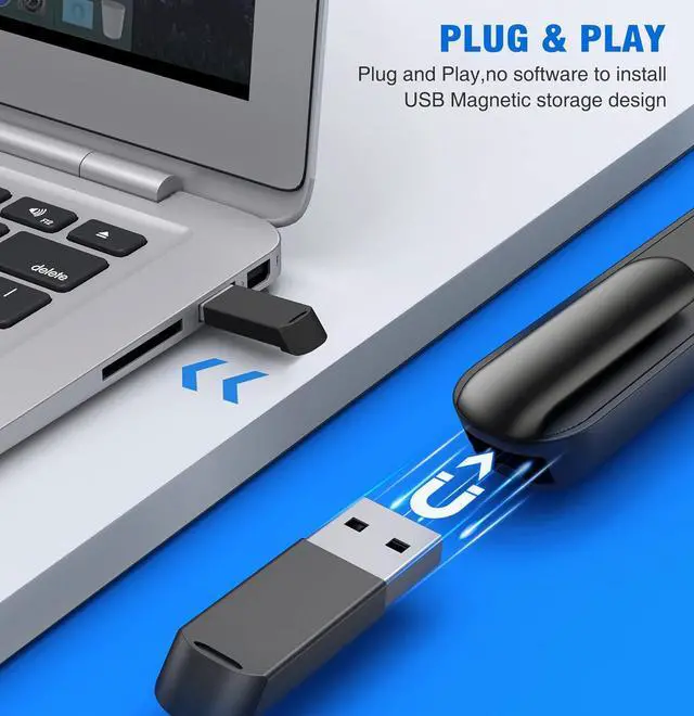 Alt view image 10 of 14 - Wireless Presenter Remote with Air Mouse Control Rechargeable USB Presentation Clicker PPT Pointer RF 2.4GZ PowerPoint Clicker Slide Advancer for Computer Laptop Mac