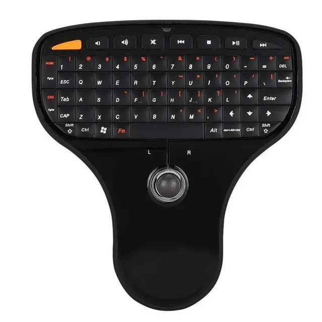 Alt view image 6 of 10 - 070 Keyboard Trackball Portable Keyboard Trackball 2.4G Wireless Mini USB Multimedia Keyboard for TV Computer Keyboard