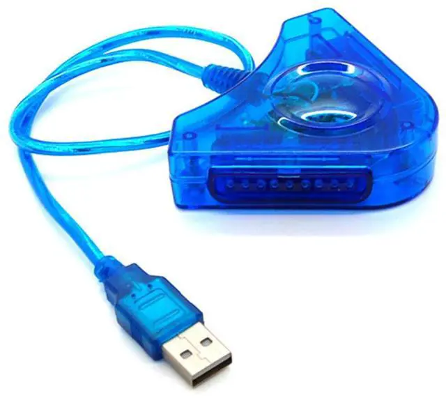 Alt view image 6 of 10 - PC USB Dual Controller Adapter Converter Compatible with PS1,2,3,PSX