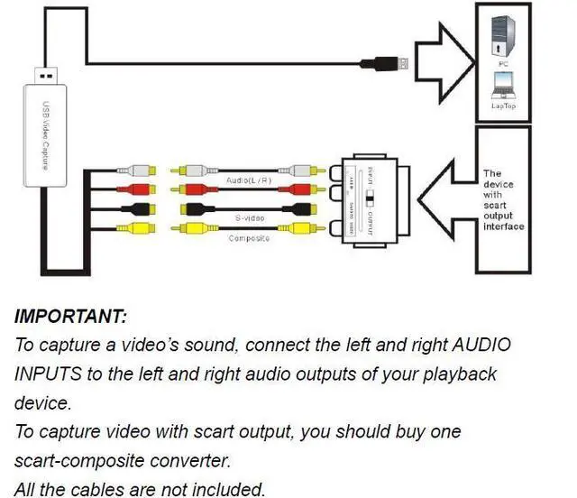 Alt view image 9 of 12 - Ezcap158 USB Audio Video Recording Card UVC Video Capture Convert Analog Video Audio to Digital format for XBOX VHS PS3