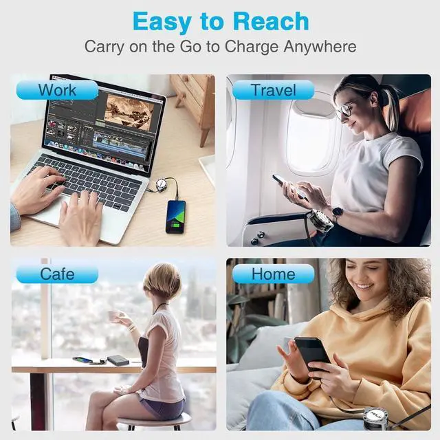 Alt view image 12 of 14 - USB Type C to Lightning Cable 4Ft 2Pack Retractable iPhone Charger Fast Charging for Retractable Car USBC iPhone Cord for iPhone14/13/12/11 Pro Max/XS/XR/X/iPad/CarPlay