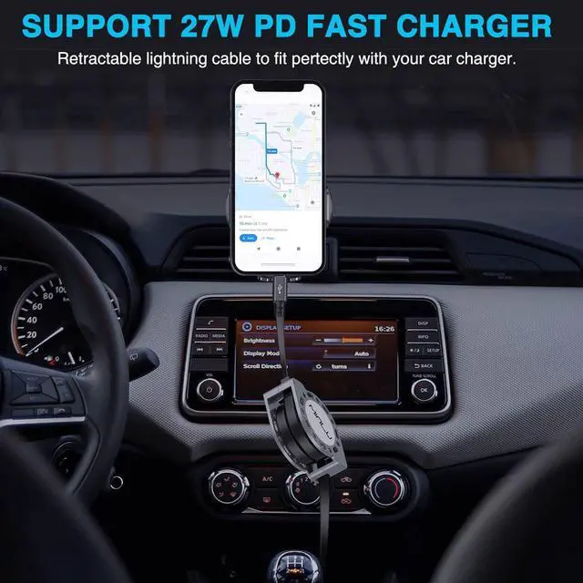 Alt view image 14 of 14 - USB Type C to Lightning Cable 4Ft 2Pack Retractable iPhone Charger Fast Charging for Retractable Car USBC iPhone Cord for iPhone14/13/12/11 Pro Max/XS/XR/X/iPad/CarPlay