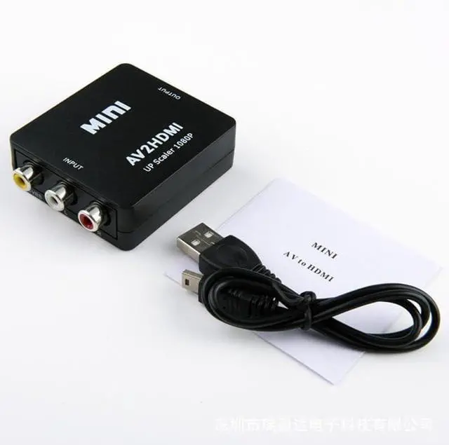 Alt view image 11 of 13 - RCA to HDMI AV to HDMI Converter 1080P 4k Video Audio TV 3 RCA CVBS HDMI with USB Charging Cable