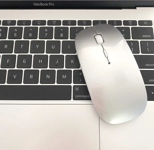 Alt view image 10 of 14 - Rechargeable Bluetooth Mouse for Laptop iPad Pro Air MacBook Wireless Mac Chromebook Win8/11 Desktop Computer