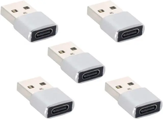 Alt view image 5 of 6 - USB C to USB 2.0 Adapter,USB 2.0 Type A Male to USB Type C Female Connector Adapter for Laptop Tablet Phone White 5pcs/Set