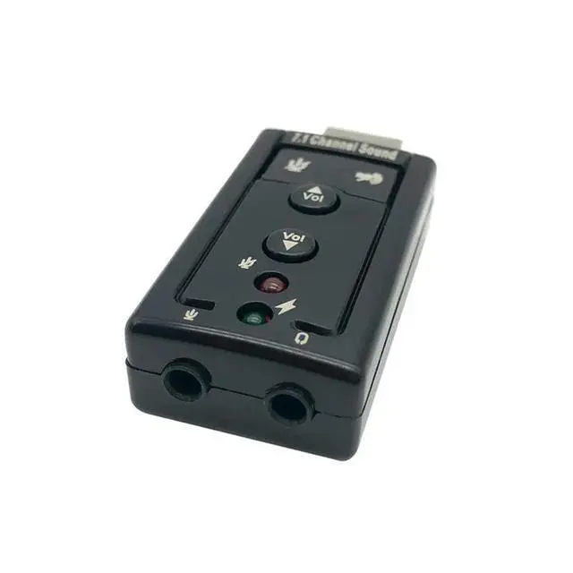 Alt view image 2 of 6 - USB Sound Card Virtual 7.1 Channel Audio Interface Sound Card Adapter External Audio Card Speaker Microphone Jack for Laptop