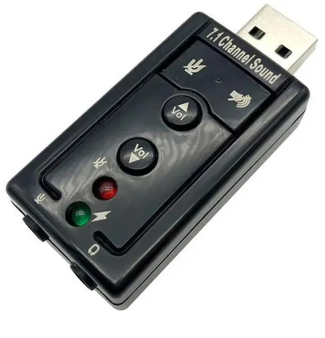 Main image of USB Sound Card Virtual 7.1 Channel Audio Interface Sound Card Adapter External Audio Card Speaker Microphone Jack for Laptop
