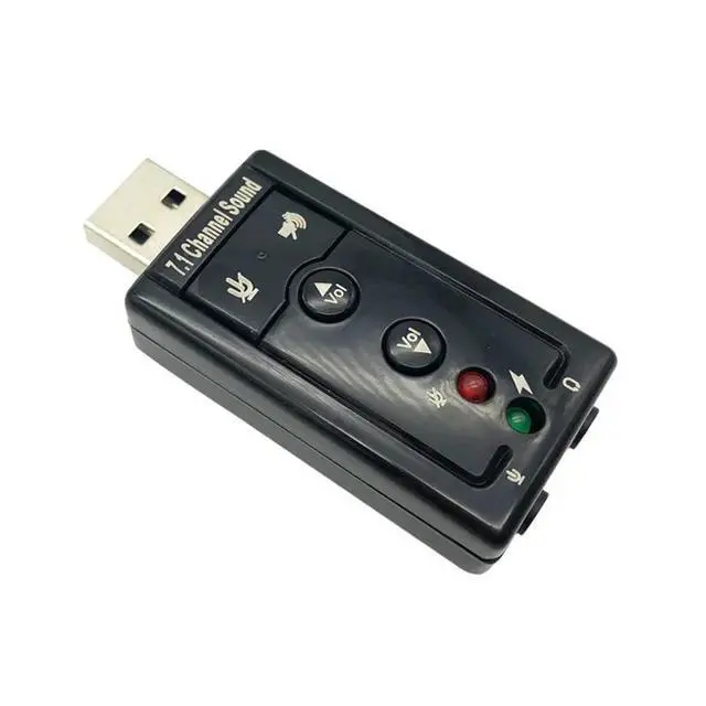 Alt view image 3 of 6 - USB Sound Card Virtual 7.1 Channel Audio Interface Sound Card Adapter External Audio Card Speaker Microphone Jack for Laptop