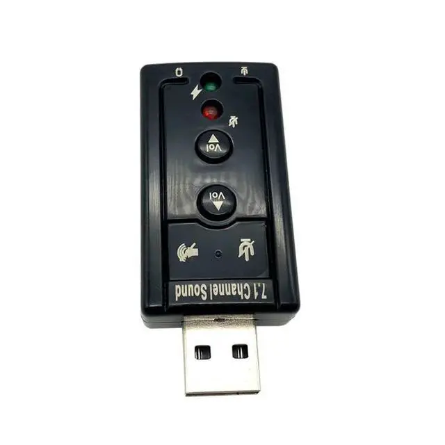 Alt view image 4 of 6 - USB Sound Card Virtual 7.1 Channel Audio Interface Sound Card Adapter External Audio Card Speaker Microphone Jack for Laptop