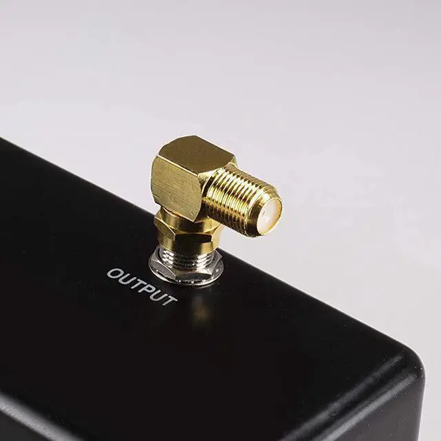 Alt view image 7 of 7 - Coaxial Cable Right Angle Connector 4 Pack for Tight Corners and Flat Panel TV Mounting 90 Degree F Type Adapter for Coax Cable and Wall Plates
