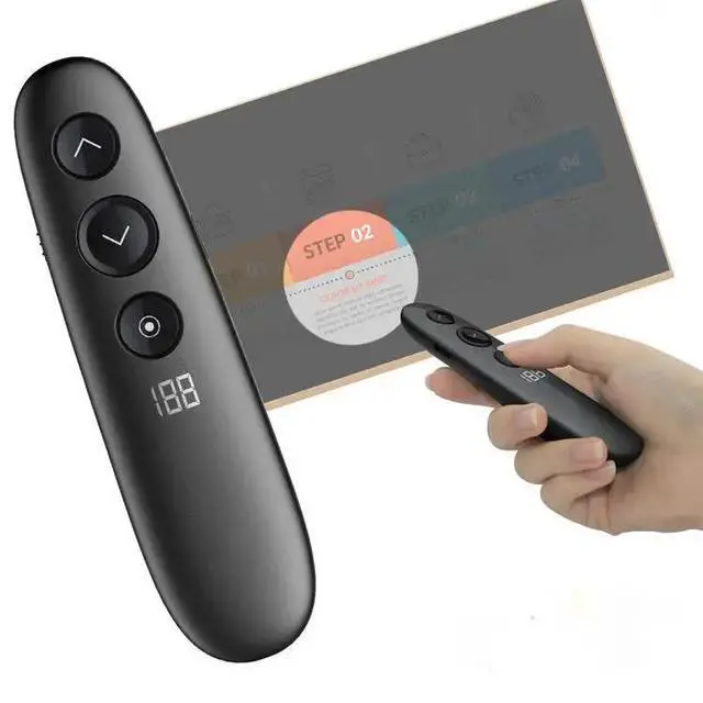Alt view image 6 of 10 - Wireless Presenter Highlighting MagnifyMac Digital Pointer Air Mouse Function USB Rechargeable Presentation Clicker
