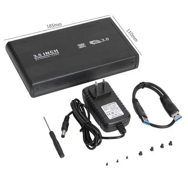 Alt view image 11 of 12 - 3.5 inch USB 3.0 To SATA Port Portable 5-Gbps External SSD Hard Drive Enclosure Compatible Operating System For Windows 98/SE(black B)