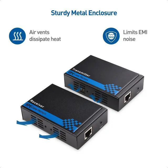 Alt view image 10 of 10 - Cable Matters Wall Mount HDMI Extender (HDMI Over Ethernet Cable) with TCP/IP Support for 1-to-Many Setup - Up to 300 Feet