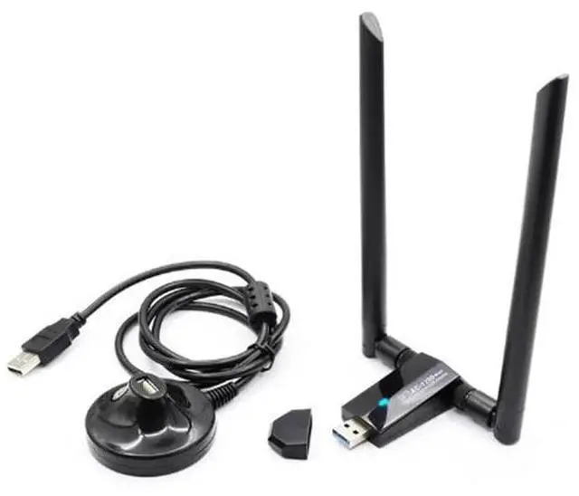 Alt view image 8 of 10 - Network Card AC1200Mbps USB3.0 Wireless Antenna Adapter MT7612U IEEE 802.11AC Dongle Receiver Transmitter