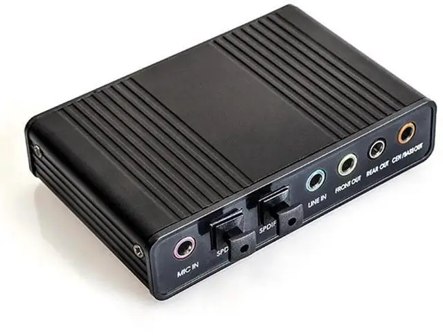 Alt view image 6 of 10 - 6 Channel External Sound Card USB 2.0 External 5.1 Surround Sound Optical S/PDIF Audio Sound Card Adapter For PC Laptop