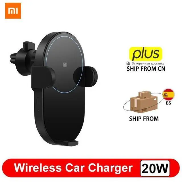 Alt view image 6 of 10 - Car Charger 20W Wireless Car Charger Max Electric Auto Pinch 2.5D Glass Ring Lit For Wireless Charging