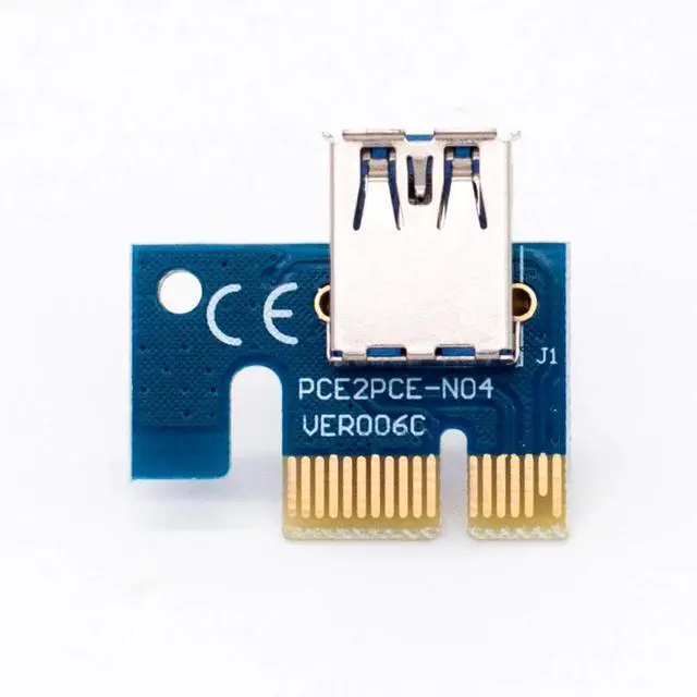 Alt view image 7 of 10 - 60cm PCI-E extender PCI Express pcie Riser Card 1x to 16x USB 3.0 SATA to 4Pin IDE Molex Power for BTC Mining Miner