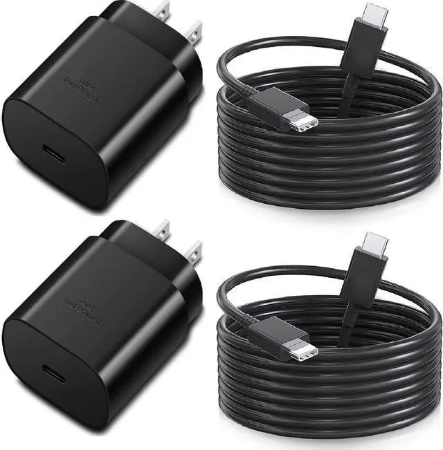 Alt view image 8 of 14 - for Samsung Charger Fast Charging Cord 2-Pack Type C Fast Charger 25W USB C Charger Compatible with Samsung Galaxy A16 A15 A55 C55 S25 S25+ S24 S23 S22 S21 S20 Plus/Ultra/FE/Z Fold/Z Flip/Galaxy Tab