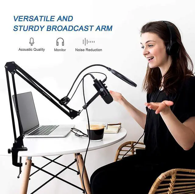 Alt view image 9 of 14 - USB Microphone Condenser Computer PC Gaming Mic Podcast Microphone Kit for Streaming,Recording,Vocals,ASMR,Voice,Cardioid Studio Microphone for Phone/Pad/Android/MAC/Laptop/PS4/USB C Phone,YouTube