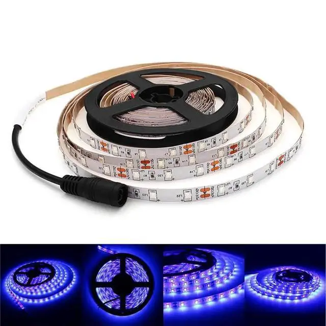 Alt view image 9 of 10 - 5M UV Light Strip Flexible LED Strip Light UV Purple Light Strip LED 3528smd Waterproof IP65/Not-waterproof DC12V With DC head