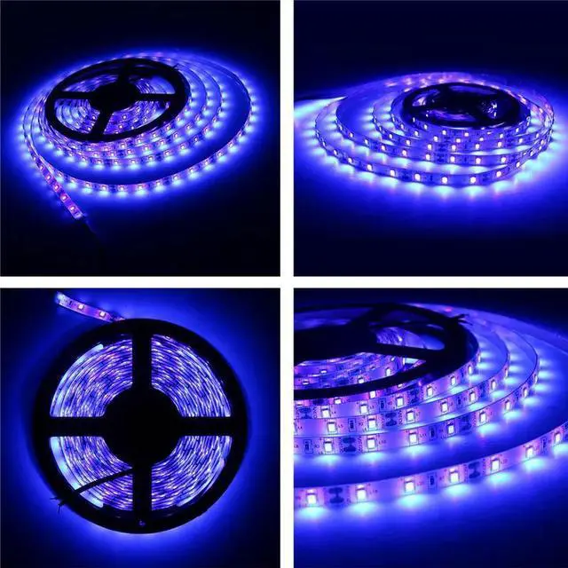 Alt view image 8 of 10 - 5M UV Light Strip Flexible LED Strip Light UV Purple Light Strip LED 3528smd Waterproof IP65/Not-waterproof DC12V With DC head