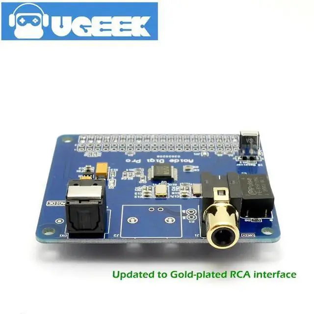 Alt view image 8 of 10 - AOIDE HIFI Digi Pro Digital Sound Card for Raspberry Pi 4B/3B+/3B/2B|Two Oscillators|I2S SPDIF Optical Fiber|44.1&48kHz|