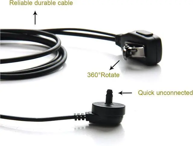 Alt view image 12 of 14 - Case of 10, Retevis Walkie Talkies Earpiece with Mic 2 Pin Acoustic Tube Headset Compatible with Baofeng UV-5R Retevis H-777 RT21 RT22 Arcshell AR-5 Two Way Radio
