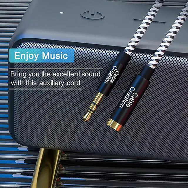 Alt view image 4 of 7 - 35mm Headphone Extension Cable 35mm Male to Female Stereo Audio Extension Cable Adapter with Gold Plated Connector 2Pack 6 Feet