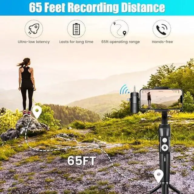 Alt view image 12 of 14 - 4 in 1 Wireless Lavalier Microphone for iPhone/USB C Android/Camera/Laptop PC,Mini Microphone 2.4G Ultra-Low Delay with Noise Reduction Cordless Lapel Mics for Video Recording, Vlog, YouTube, TikTok