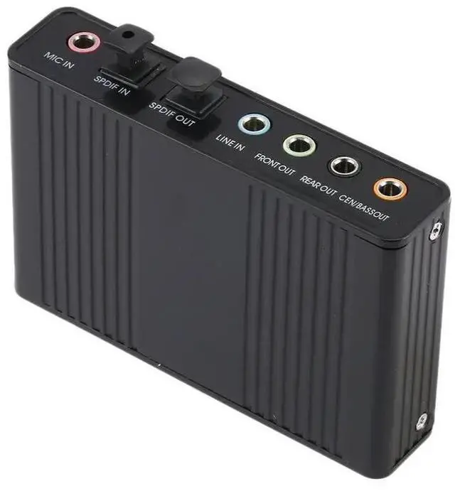 Alt view image 6 of 10 - USB Sound Card 6 Channel 5.1 Optical External Audio Card Converter for Laptop Desktop